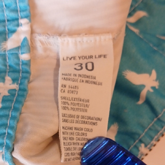 American Eagle Outfitters Black and White Striped Board Shorts - Picture 2 of 3